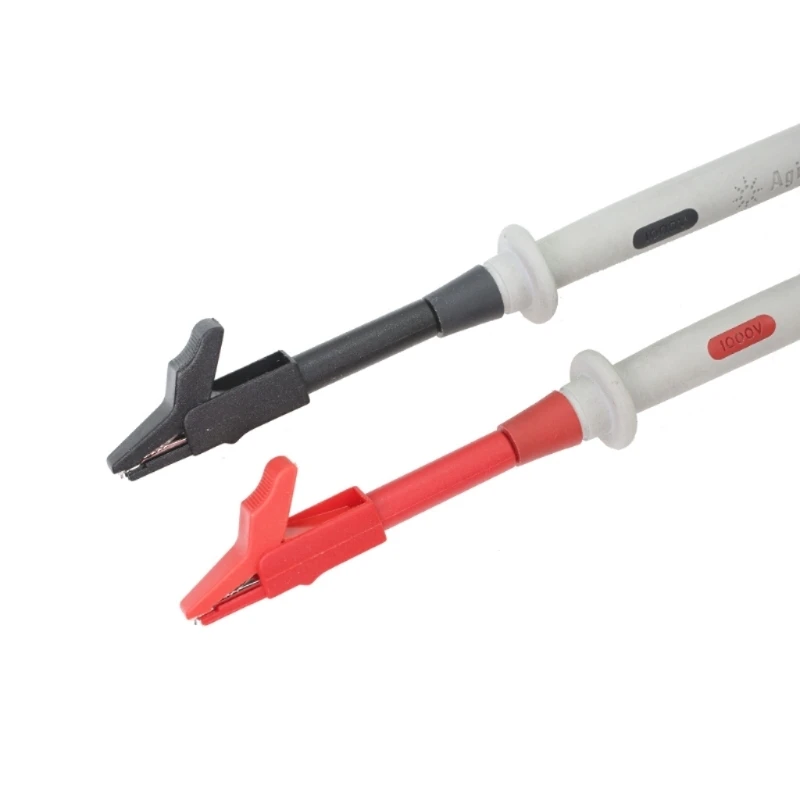 Red & Black Full Protective Clips Croco-dile Clips Cable Lamp for Banana Plug Connector 4MM