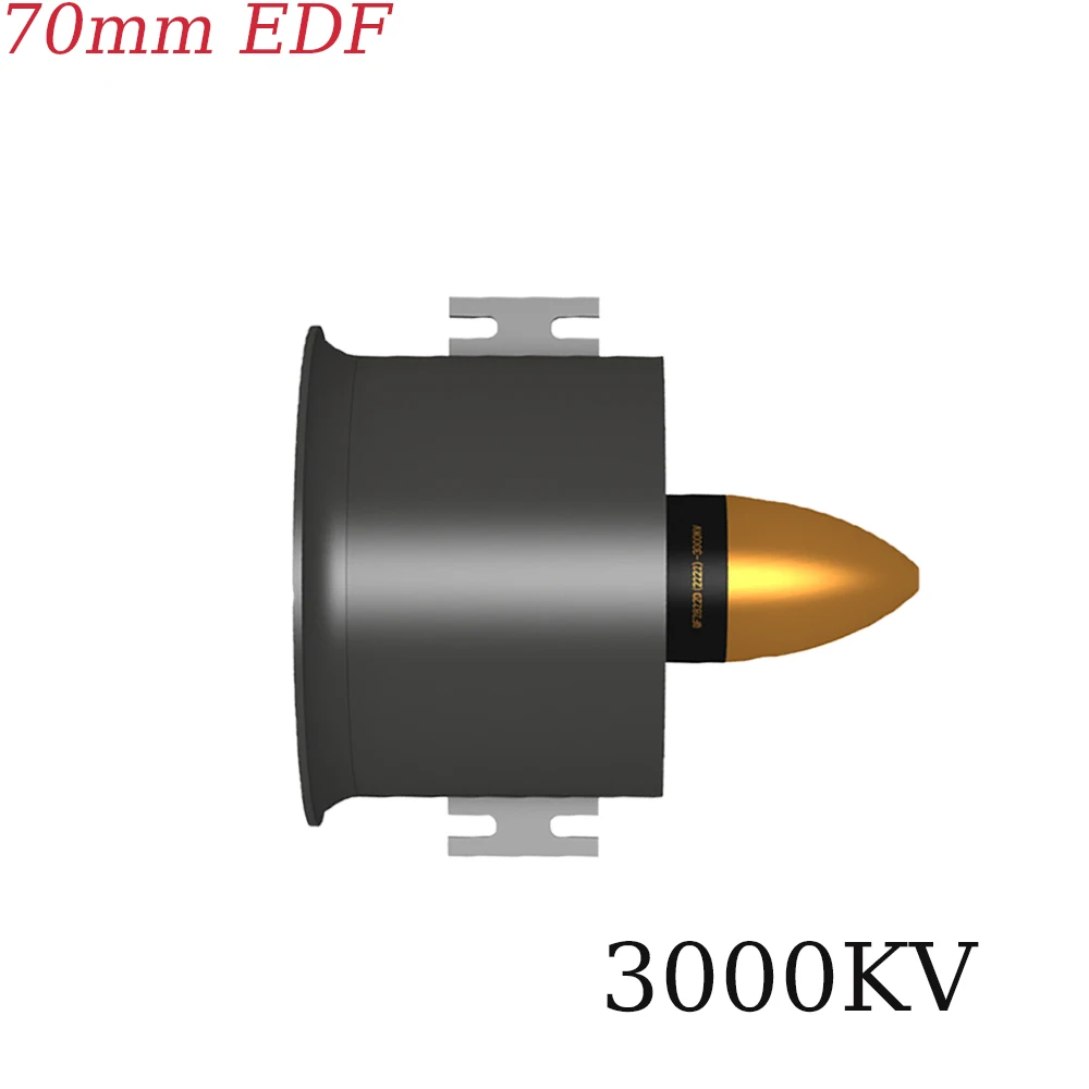 Wentylator EDF 70 mm 6 łopatek z silnikiem bezszczotkowym QF2822D-3000KV do części modeli zabawek zdalnie sterowanych