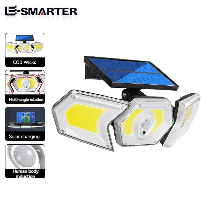 

Solar Wall Lights Outdoor Indoor with Remote Sensor Solar Shed Light Motion Sensor3 Lighting Modes for Garage Patio Barn