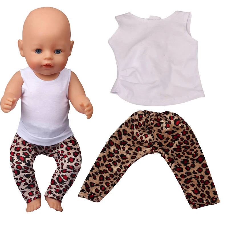 Baby Born Doll Outfits, Roupas de Boneca, Moda Leggings Suit, Handmade Girl Clothes, DIY Toys Acessórios, 43 cm, 17 ", Presentes