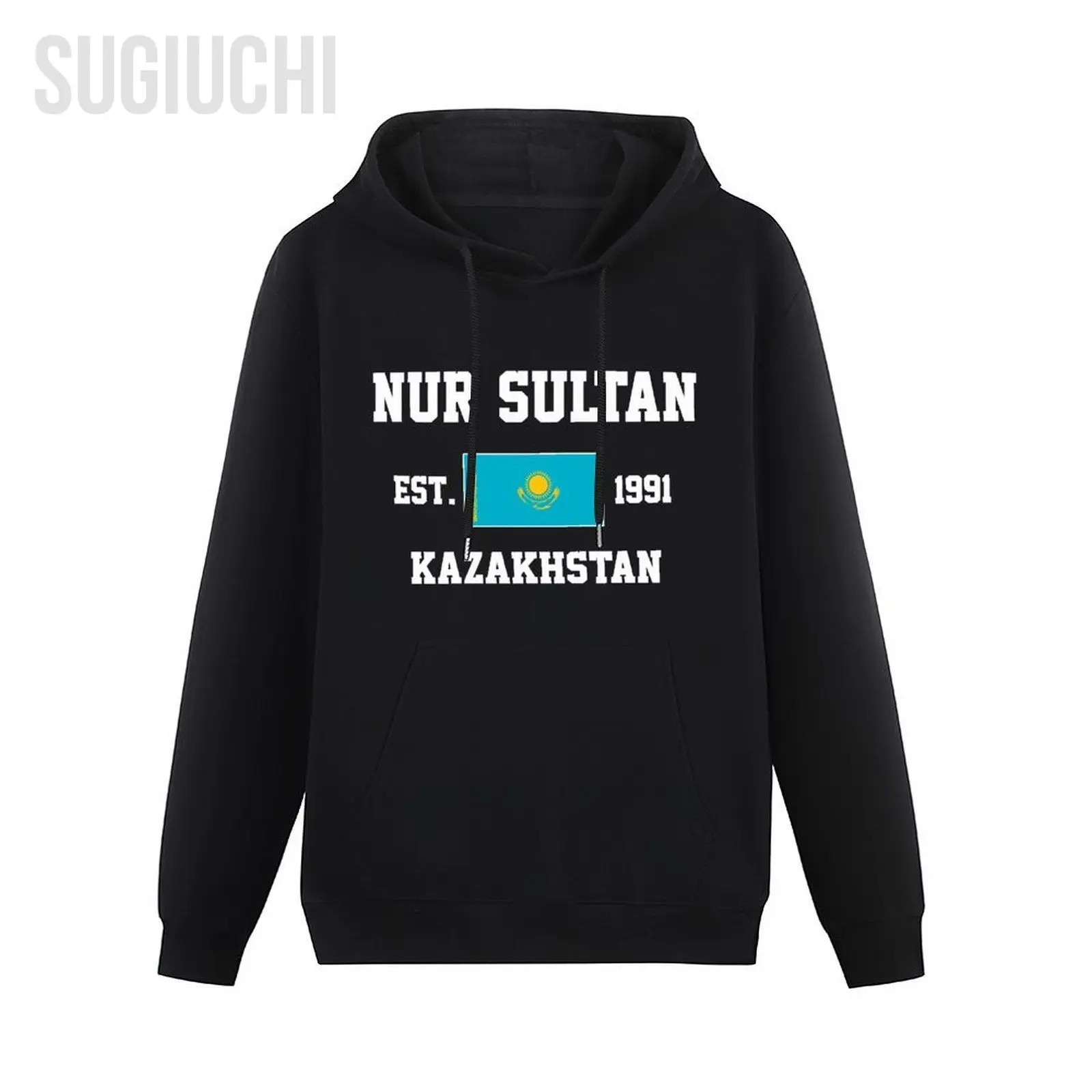 Men Women Hoodies Kazakhstan EST.1991 Nur Sultan Capital Hoodie Pullover Hooded Hip Hop Sweatshirt Cotton Unisex