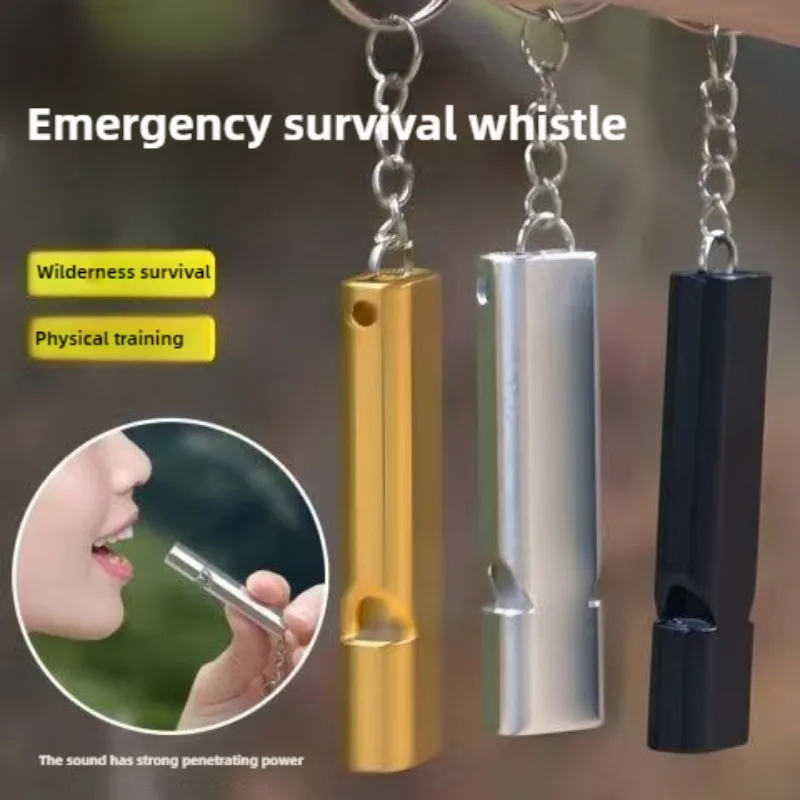 Silbato de supervivencia para acampar al aire libre, silbato de frecuencia, herramienta EDC portátil multifuncional, silbato de emergencia para terremotos SOS