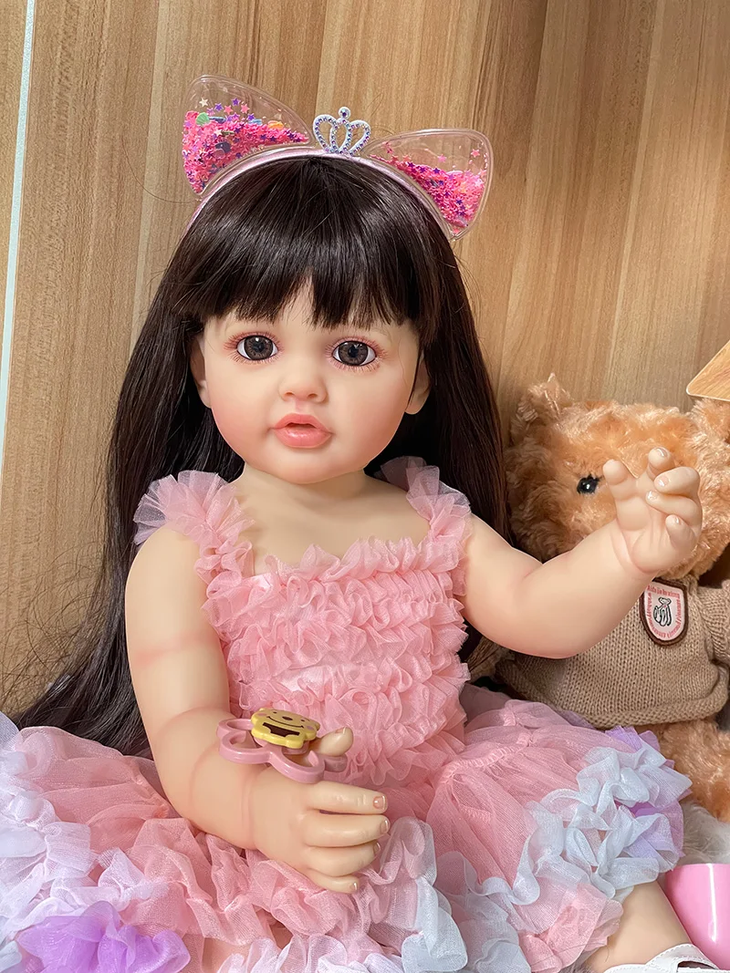 Cokela 22 cale/55 cm Lalka Reborn Noworodek Miękka Lalka Reborn Skóra 3D z Widocznymi Żyłkami Ręcznie Robiona Lalka Modowa