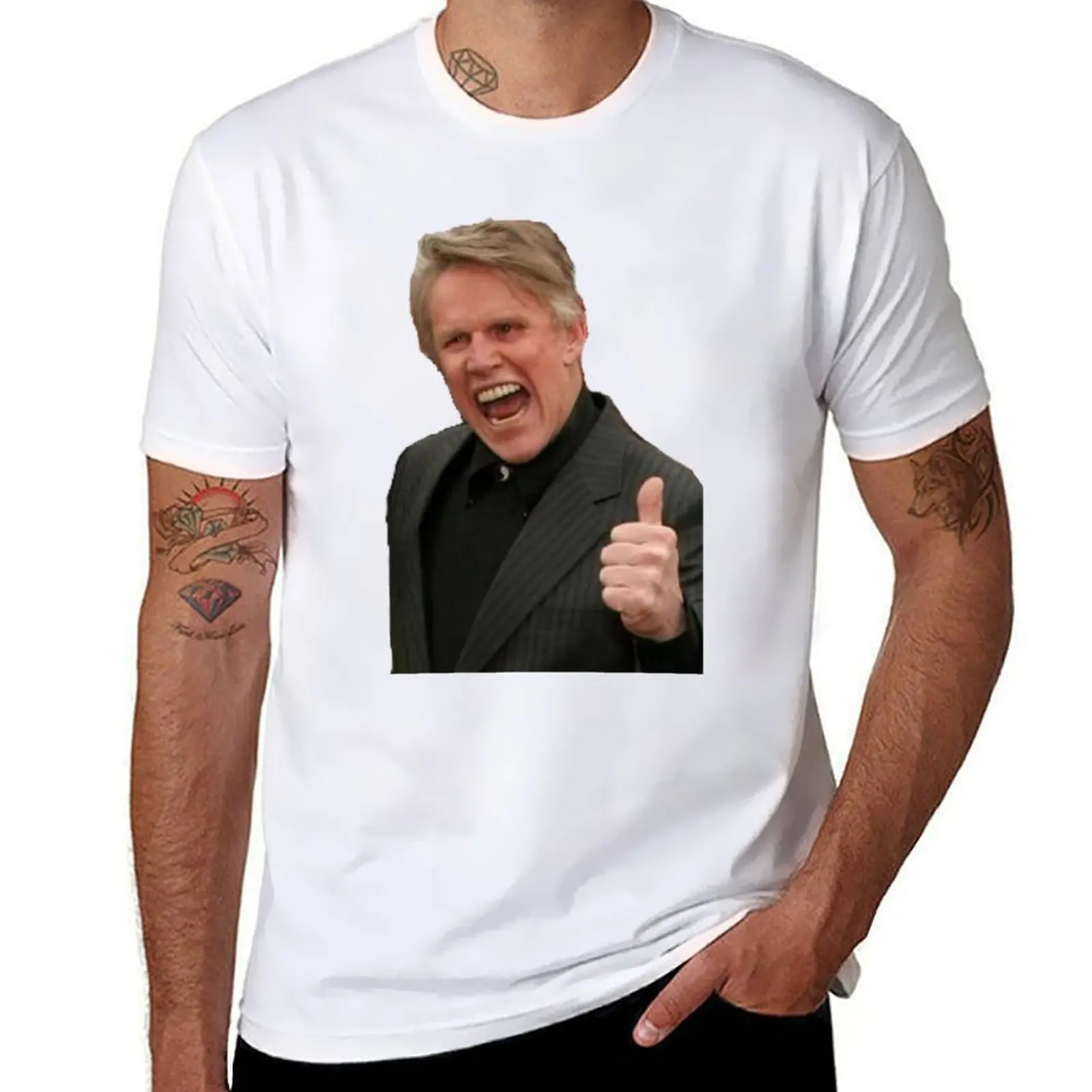 

Gary Busey T-Shirt t shirts for man pack white funny t shirts cotton T-Shirt
