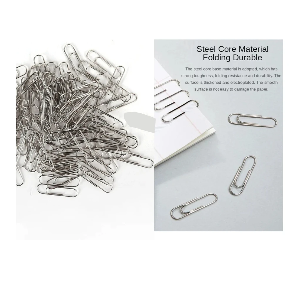 Paper clip steel quality nickel plating suitable for school teachers  students to store and sort paper office supplies folders