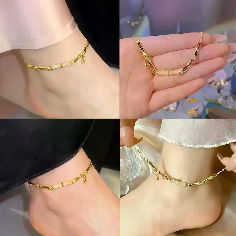 Snake Chain Anklet For Women Girls Adjustable Summer Beach Holiday Chain Anklet Bracelet Birthday Gifts Leg Jewelry Anklet