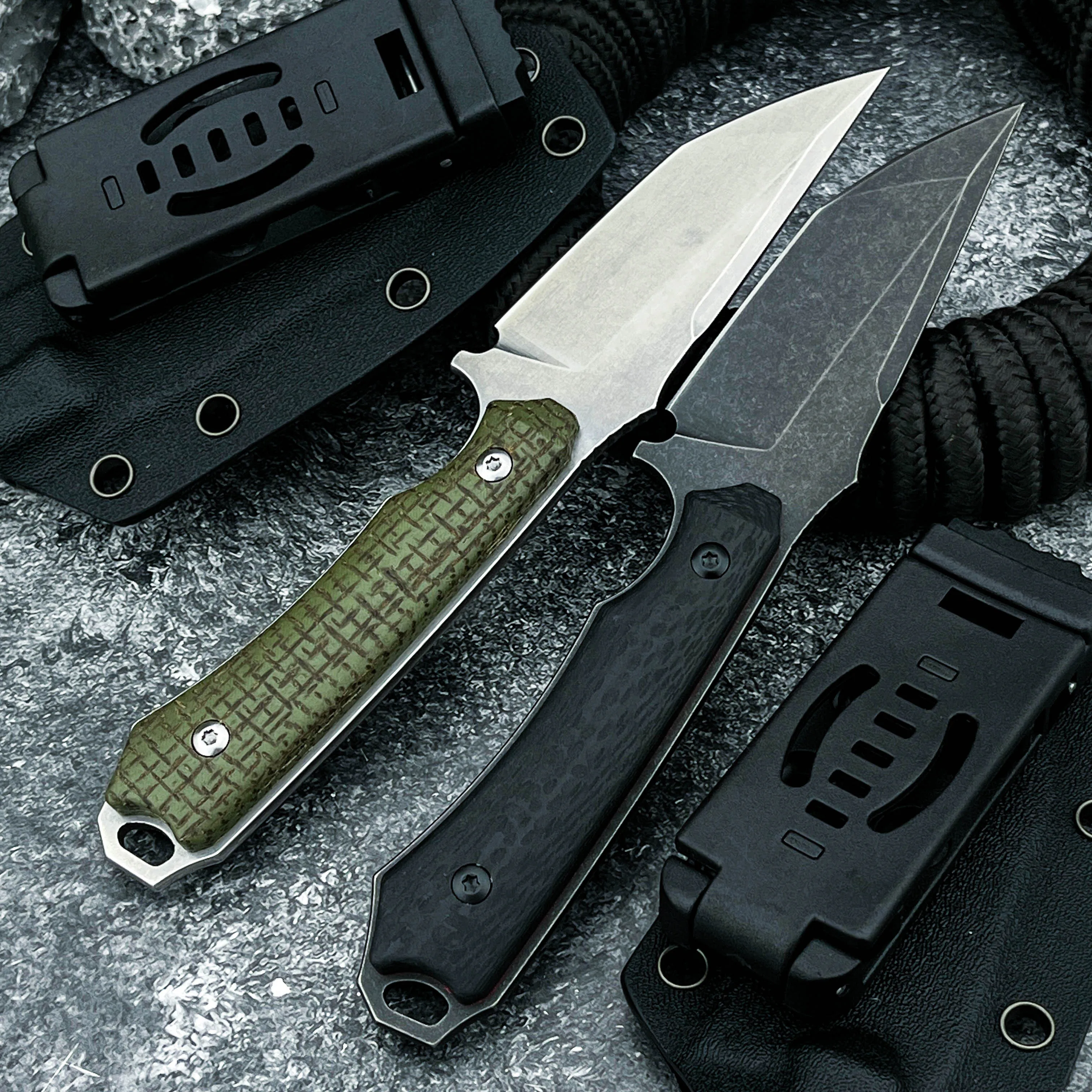 

Camping Adventure Multifunctional High Hardness 8CR13MOV Fixed Blade Knife with Sheath Climbing Practical Utility Cutting Tool