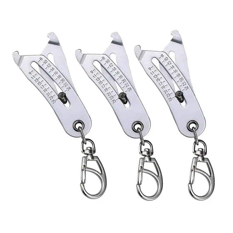 Scomeri Nut Sizer, Thread Size Verification Tool, Scomeri Portable Thread Size Checker Keychain-AT30