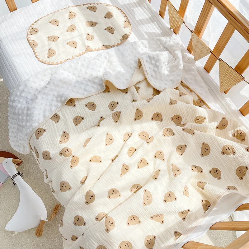 Couette en coton pour bébé, couette en mousseline pour enfants, couette douce pour la maternelle, articles de literie pour bébé, couverture de printemps et d'été