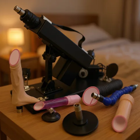 Adult Sex Toy Dildo FREDORCH Automatic Masturbation Machine for Women 3XLR Powerful Sex Toy with Big Dildo Adult Pumping Gun for Sexual Pleasure