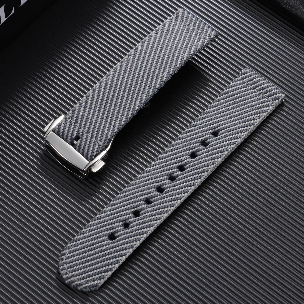 20mm Nylon-Uhrenarmband Sportlich für Rolex Herren-Armband für Tissot für Tudor für Seiko Uhrenband Ersatz Weiche Armbänder