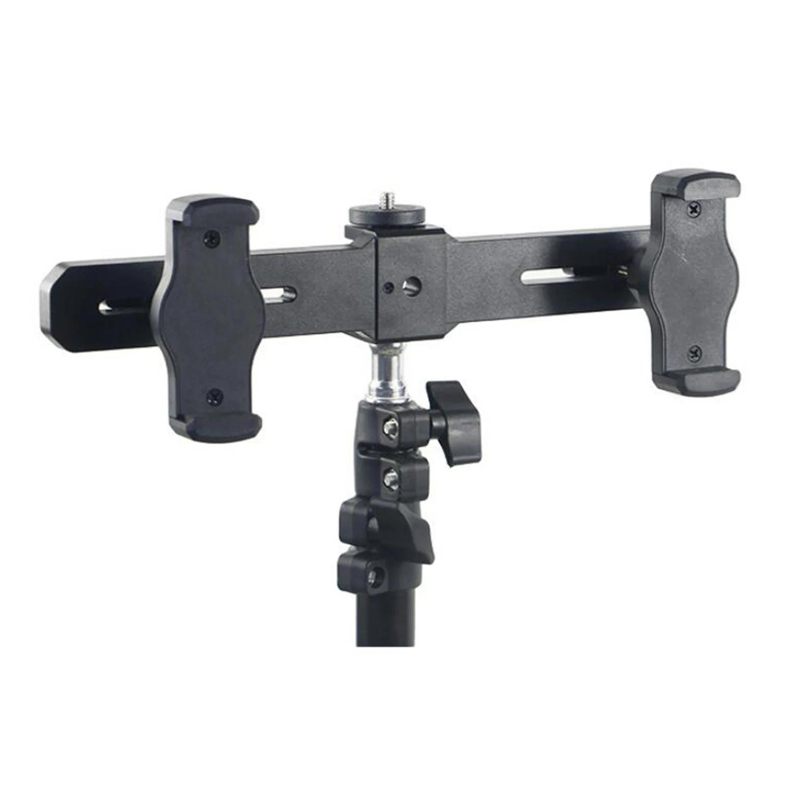 Universal Mobile Phone Bracket Dual Adjustable Crossbar Clip for Livie Stream Video Recording Multifunctional Tripod Accessories