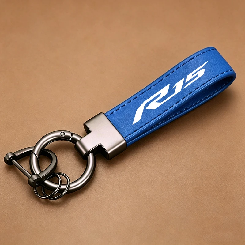 For YAMAHA YZF R15 YZFR15 R15 V3 YZF-R15 Accessories  Motorcycle Deluxe Suede Keychain Horseshoe Buckle Jewelry
