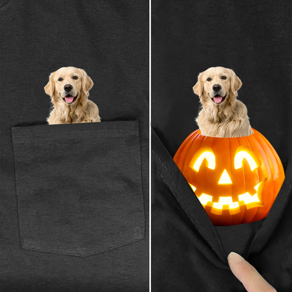 CLOOCL St Bernard T-Shirt Halloween Animal Dog Pocket Tees New Fashion Brand Men Women Harajuku Casual Short Sleeve Shirts