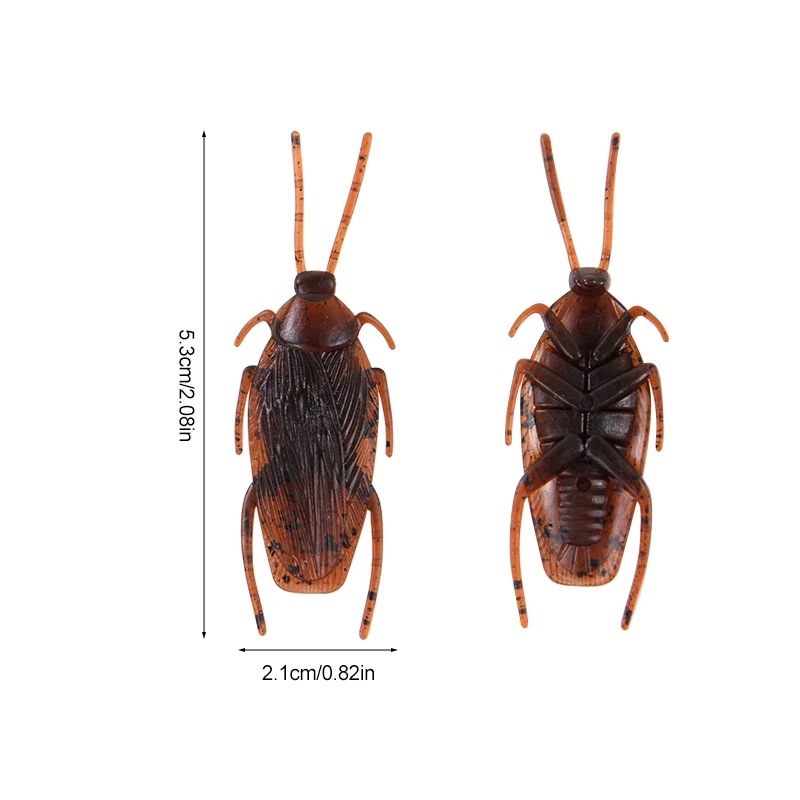 ของเล่นแมลงสาบพลาสติก 50 ชิ้น สำหรับตกแต่งฮาโลวีน ของเล่นแกล้งคน ของเล่นตลก แมลงยาง ของเล่นแกล้งคน