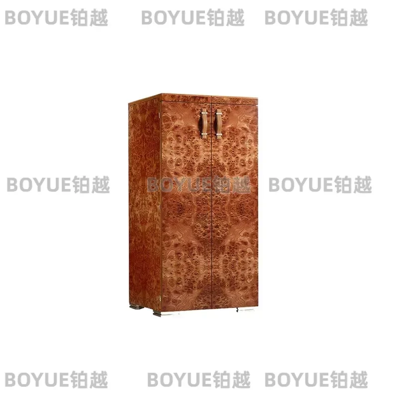 Luxury Solid Wood Wine Cabinet High End Storage Unit for Living Room Villa Home Decor Modern Display Shelf Furniture