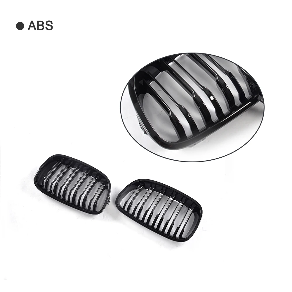 Griglia a rene anteriore stile M F20 per BMW 118i 120i 125i Hatchback 12-14 Nero lucido