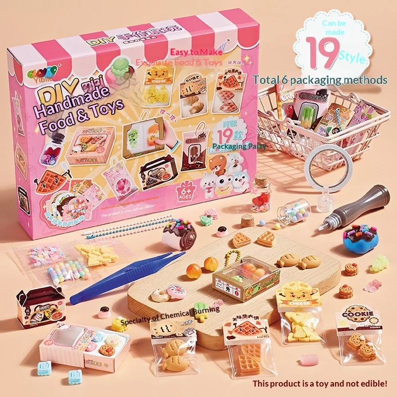 yibile-diy-ミニスクイーズフードクラフトキット手作りケーキクッキーデザート作成用品女の子のための手作りアートデコレーションセット