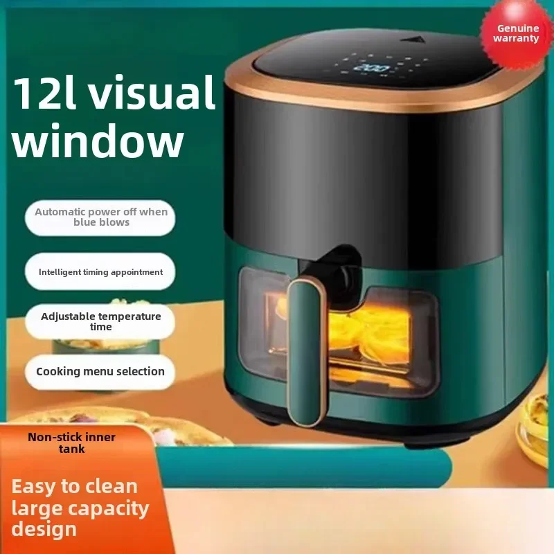 18L Visual Air Fryer Household Large Capacity Oil Free Fully Automatic Electric Fryer Multifunctional Kitchen Appliance