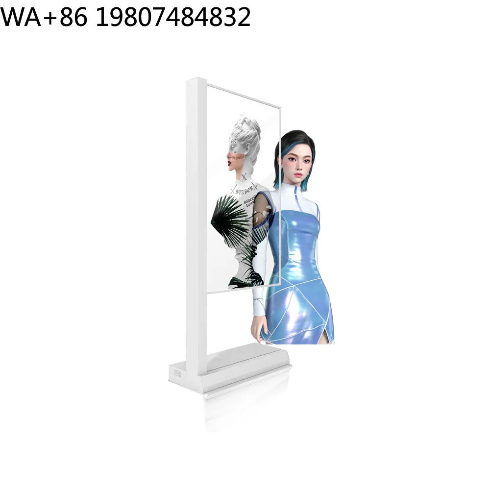55-inch HD AI Digit Human Touch Transparent OLED Totem, High-end Retail Interactive Exhibition, AliExpress Hot Sale