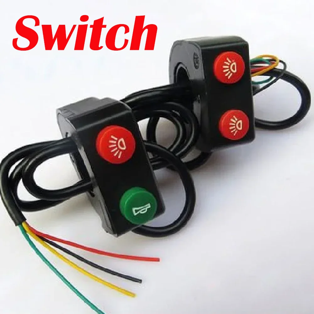 22mm Motorbike Combination Button Switch Multifunctional Universal Motorcycle Horn and Headlight E-bike Switch Moto Accessories