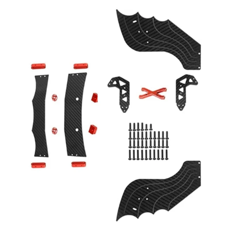 B05C-RC carros rc asa traseira de metal para arrma f1 limitado 1/7 rc carro rc peças atualização