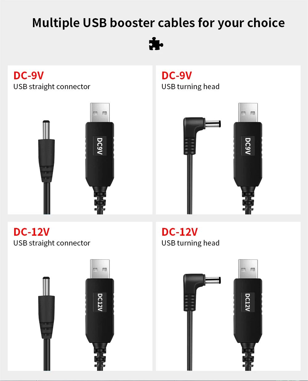 TISHRIC Usb DC Power Kabel Für Usb Router USB 5V Zu DC 12V 9V Adapter 2,1x5,5mm Über Power Netzteil Stecker Buchse Stecker – Detail 5