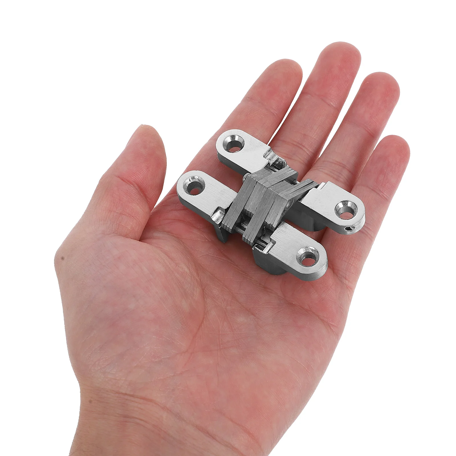 

2pcs Folding Cross Hinges HeavyDuty StainlessSteel Concealed Hidden Door Hardware SmoothOperation StrongLoad Cabinet Furniture