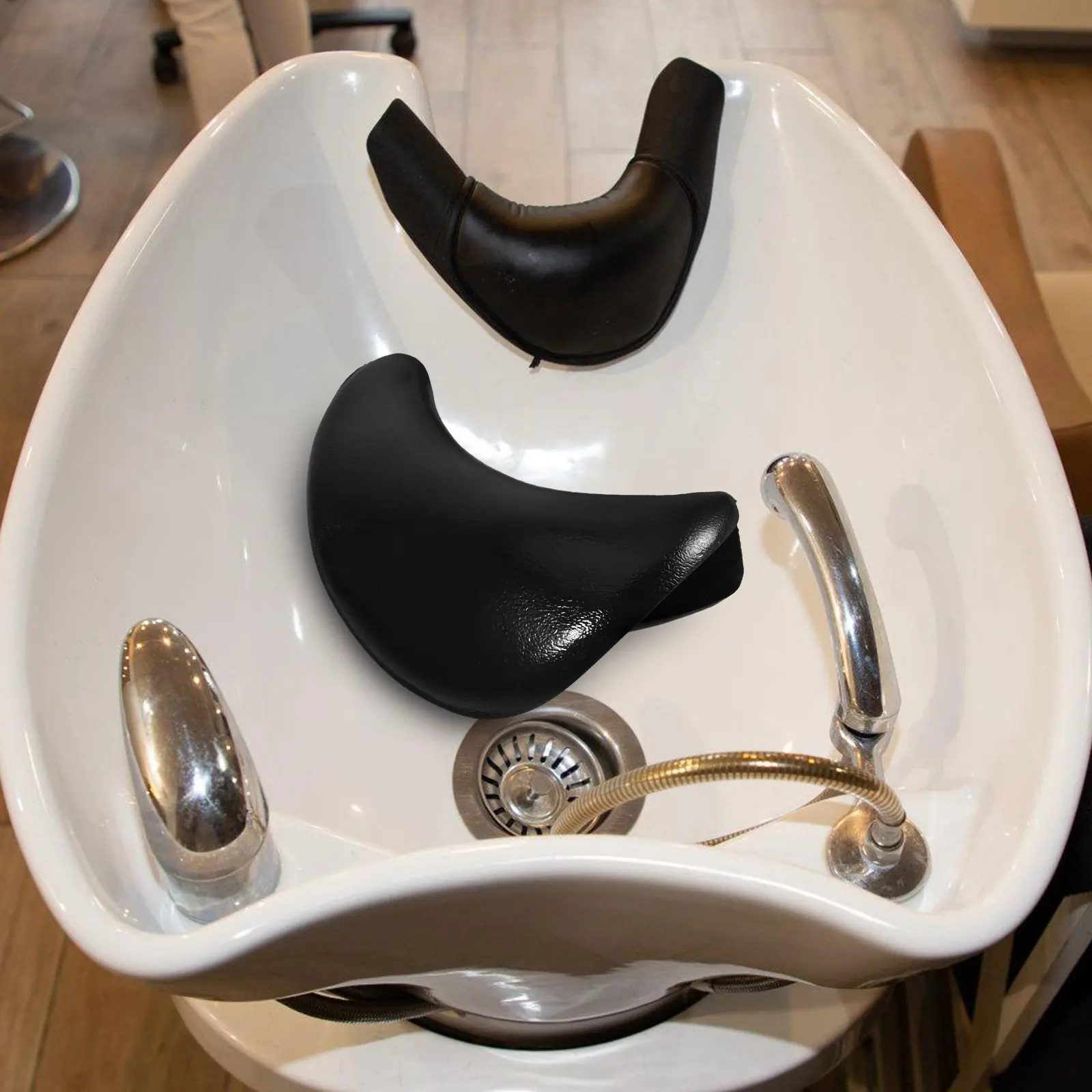 

Мягкая силиконовая подушка-подголовник для мойки для волос, нескользящая, съемная, портативная, для салонов красоты