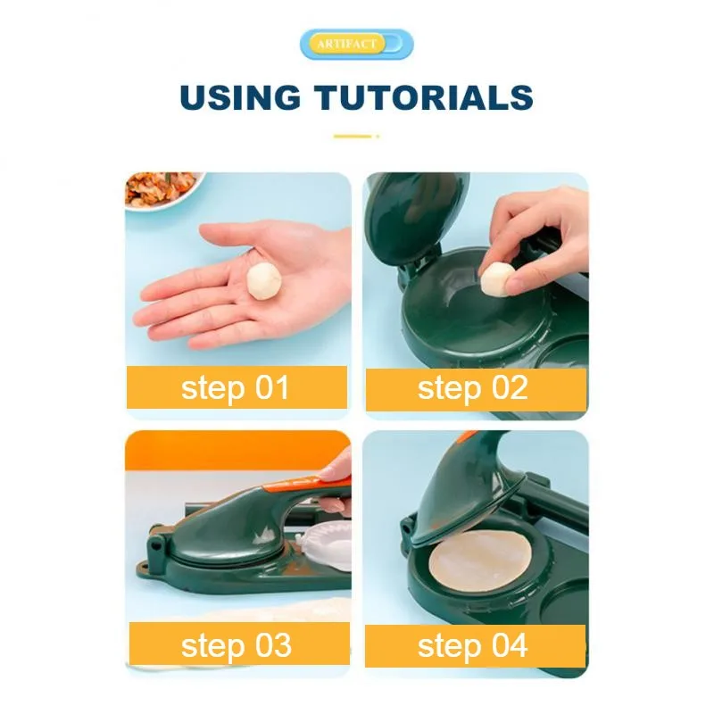 Dumpling Maker 2 in 1 Pressing Dumpling Skin Rolling Dumpling Debt Machine Noodle Press Household Manual Dumpling Mold