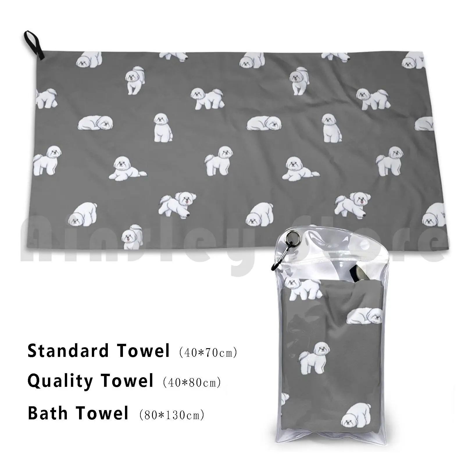 Bichon Frise-Leruel Beach Towel Quick Dry Quality Towel Dog Dogs Pet Pets Breed Breeds Bichon Frise Bichon Frise