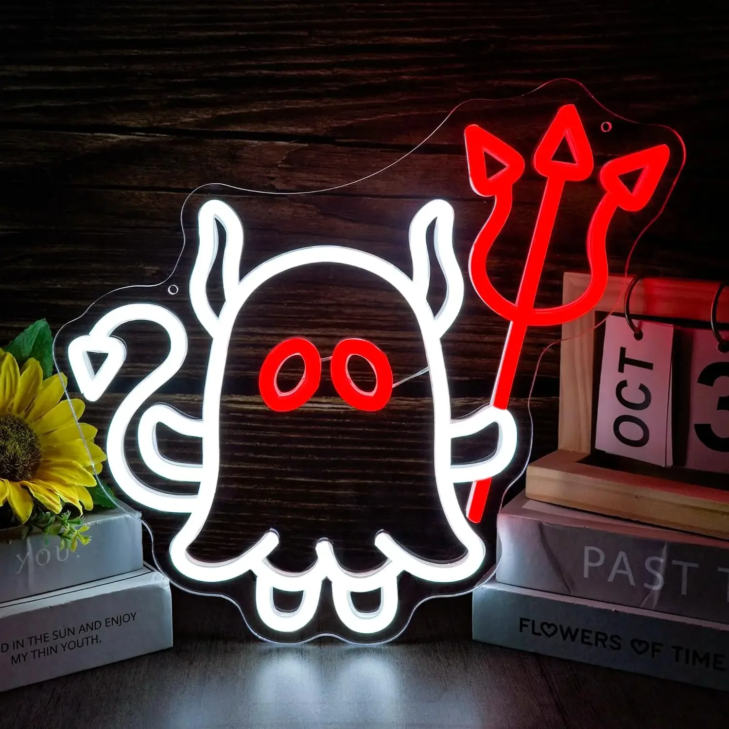Devil Ghost LED Neon Sign USB Neon Light Wall Decor Christmas Gift for Bedroom Bar Game Room Halloween Party Art Wall Neon Lamp