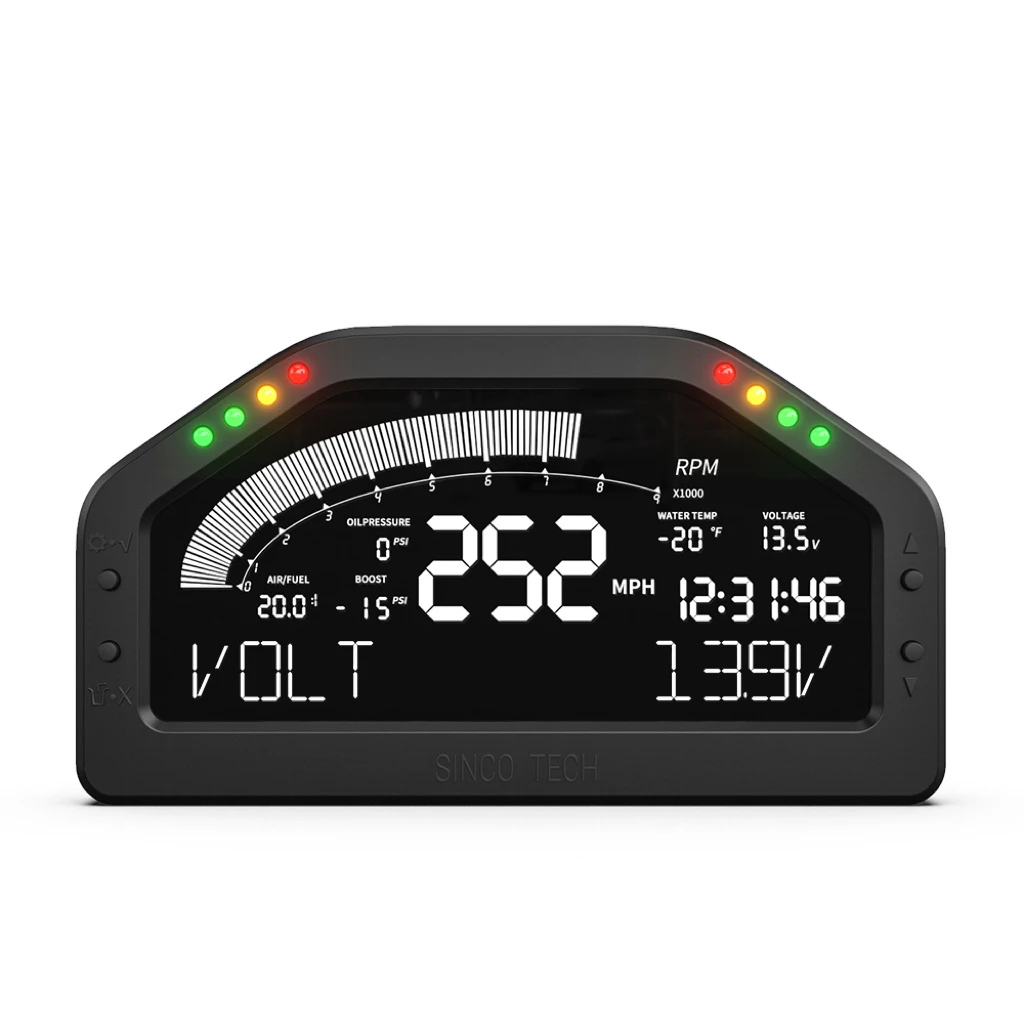 7 Colors LCD Digital Gauge 12V Car Race MultiFunction Dashboard Gauge Meter With Sensor Kit DO922