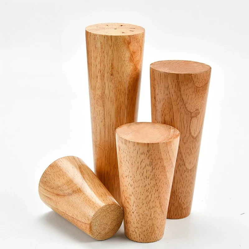 

4pcs Natural Solid Wood Furniture Leg Table Feets Wooden Cabinet Table Legs Fashion Furniture Hardware Replacement For Sofa Bed
