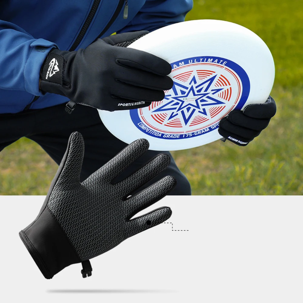 Full Finger Cycling Gloves Anti-slip Palm Wear-resistant Warmth Running Cycling Fitness Outdoor Sports Gloves Bike Accessories
