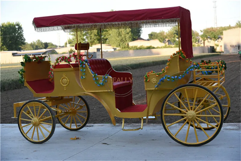 Luxury Horse Drawn Saddle Carriage Royal Wedding Victorian Touring Sightseeing Cart for Sale USA