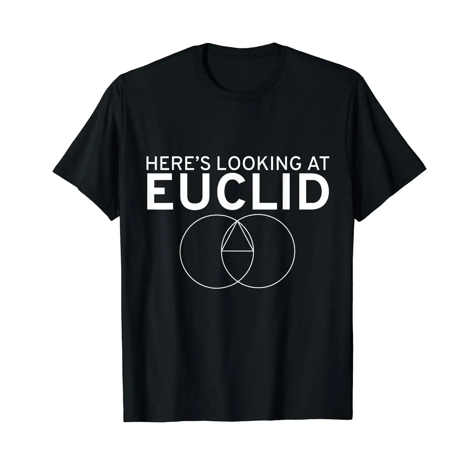 Here's Looking At Euclid Math Pun T Shirt vintage Washed fashion Unisex graphic Comfortable homme Soft Stylish