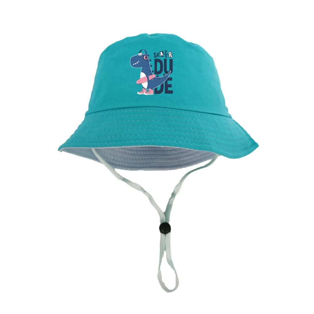 

bucket hat dinosaur fashion hats cap girls summer sun fishman hat cap for boys and girls kids Windproof rope