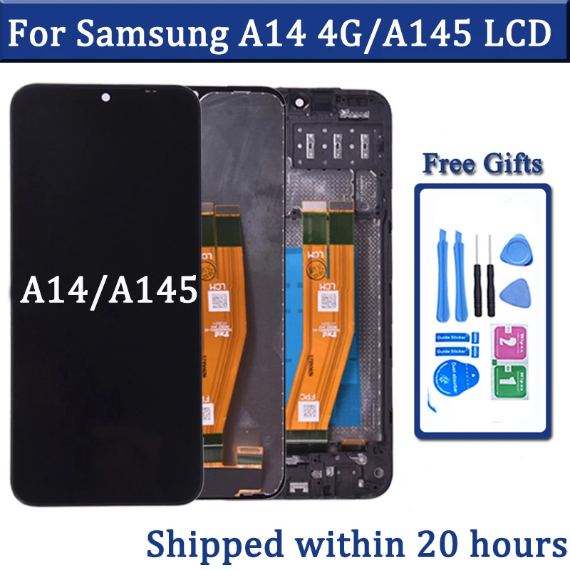 For Samsung A14 LCD A145F A145F/DSN A145M A145M/DS LCD Display Touch Screen Digitizer Assembly For Samsung A145 LCD