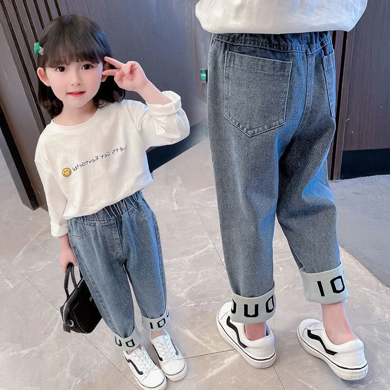 

Girl Leggings Kids Baby Long Jean Pants Trousers 2022 Classic Spring Autumn Toddler Outwear Cotton Comfortable Children Clothing