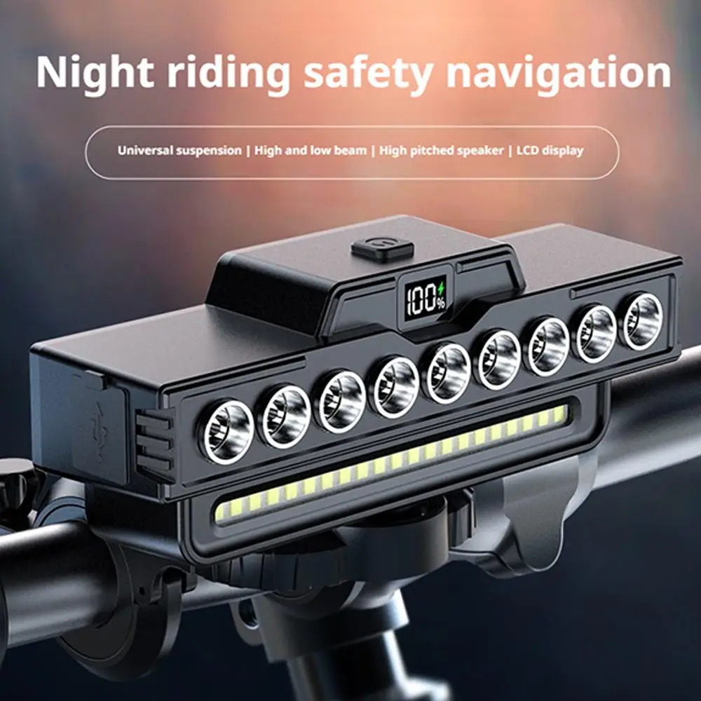 

2025New USB Charging MTB Headlight Bicycle Light LED Waterproof Cycling Lamp Flashlight Cycling Horn Bike Light Front light