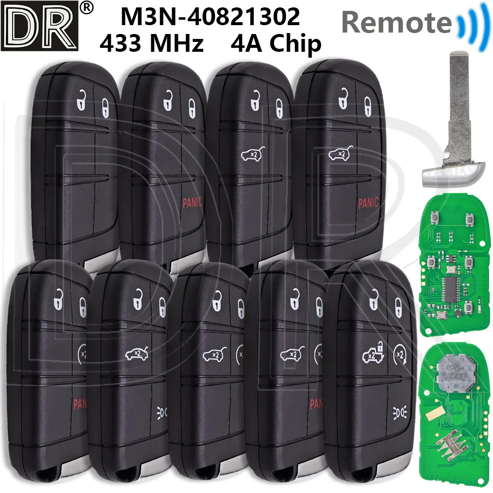 

Great 4A M3N-40821302 433MHz SIP22 Blade Proximity Smart Car Remote Key For Jeep Compass Renegade Fiat 500 500L 500X