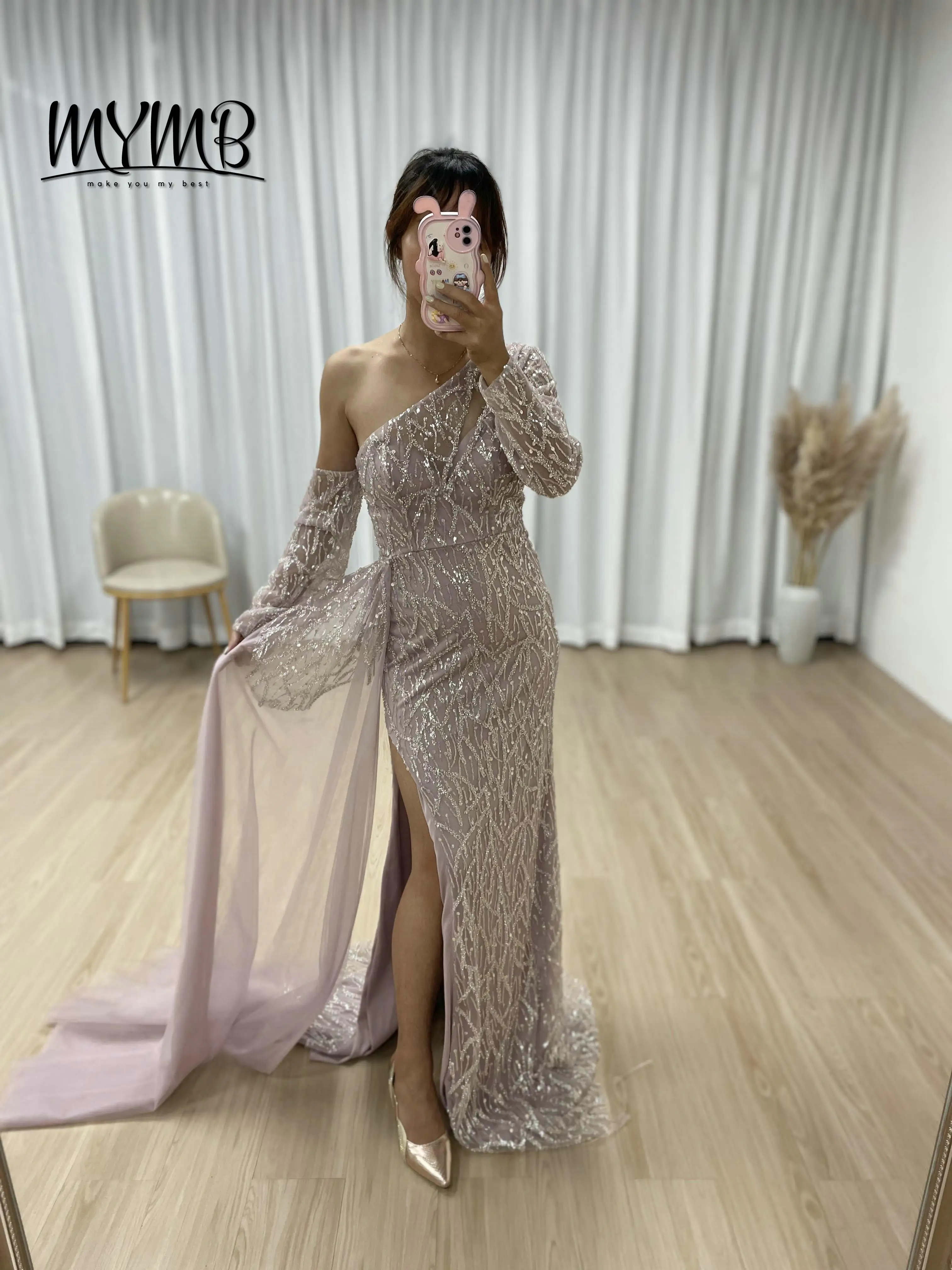 MYMB 우아한 긴 소매 자수 이브닝 드레스 2025 시크 이브닝 드레스 플러스 사이즈 긴 타이트 드레스 여성 파티 DDS052-2