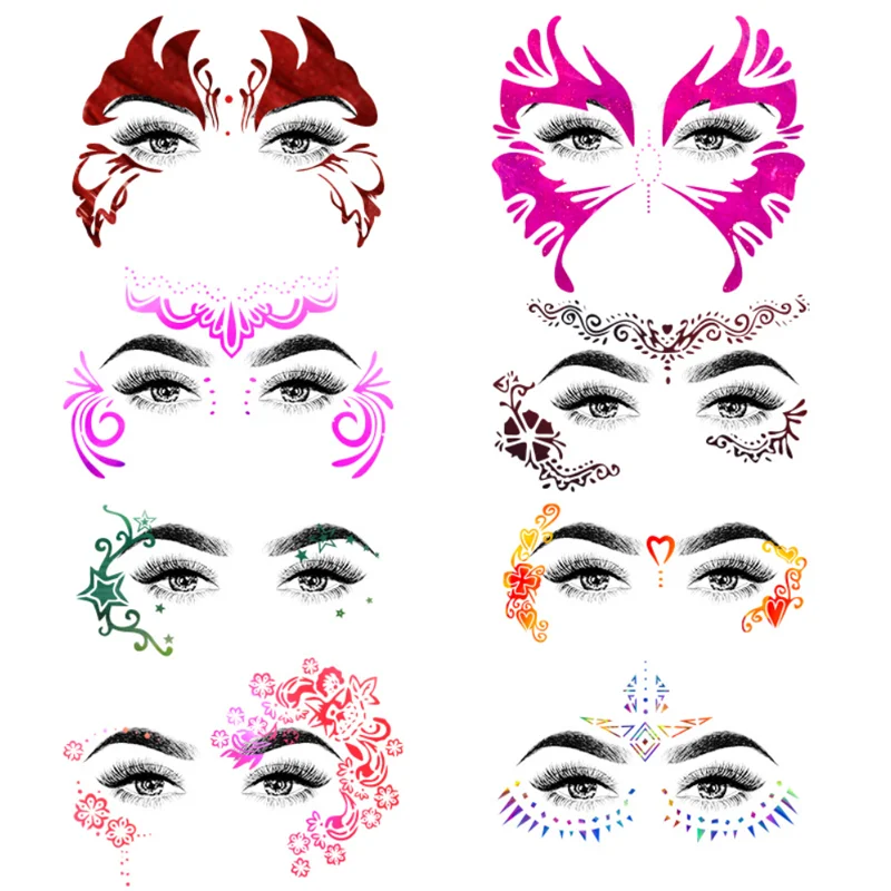 Eyebrow Facial Features Graffiti Stencils DIY Layering Wall Scrapbook Coloring Embossing Album Decoration Card Painting Template