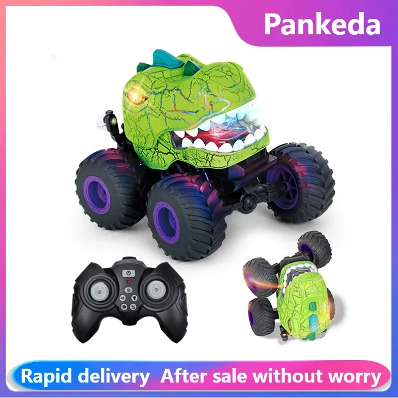 Remote Control Dinosaur Car, 2.4Ghz RC Truck, Electric Hobby RC Car Toys with Light & Sound Spray Birthday Gift for Toys for Boy