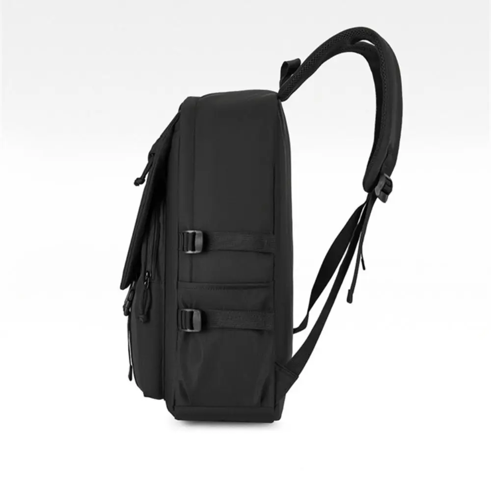 حقيبة ظهر متينة من قماش أكسفورد ذات سعة كبيرة مقاومة للماء متعددة الجيوب حقيبة سفر ترفيهية بلون سادة حقيبة كمبيوتر محمول للأعمال