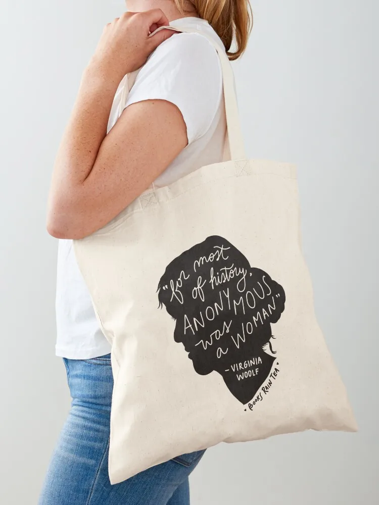 Virginia Woolf: For most of history anonymous was a woman Tote Bag shopper bag woman Big bag tote bags men Canvas Tote