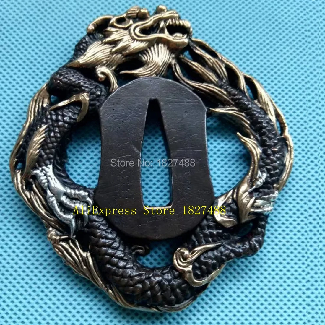 Copper Tsuba Japanese Samurai Sword Dragon Guard Fittings For Katana Wakizashi Tanto Handguard DIY Metal Accessory