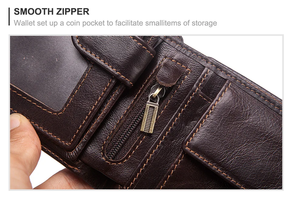 HUMERPAUL Luxuriöses 100 % echtes Leder-Geldbörse für Herren, schmal, minimalistisch, langlebig, mit Geldbörse, Münzfach, blockierendes Kreditkartenetui – Detail 8