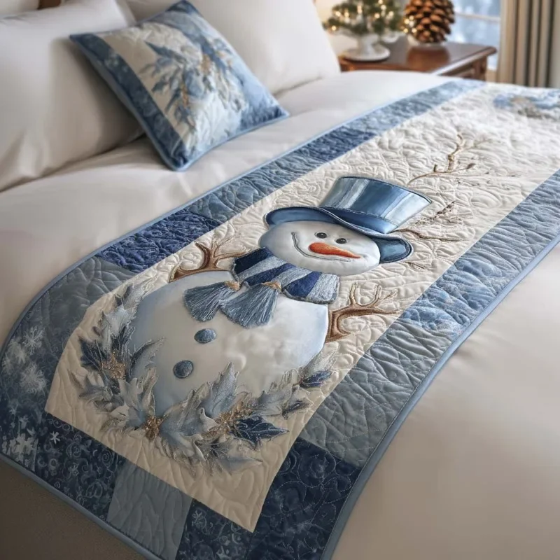 hotel-bed-flag-christmas-home-party-decoration-bed-flags-cartoon-snowman-festive-atmosphere-jacquard-soft-bedding-table-runner